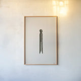 Laundry Pin by Nathan Larson. shown as a paper print in a natural frame. Available as a archival giclee rolled canvas, fine art paper, or poster print. SKU 99388h.