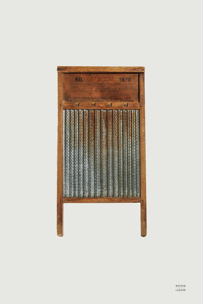Laundry Washboard by Nathan Larson. SKU 99386h. Archival Giclee Fine art print for wall decor.