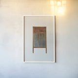 Laundry Washboard by Nathan Larson. shown as a paper print in a white frame. Available as a archival giclee rolled canvas, fine art paper, or poster print. SKU 99386h.