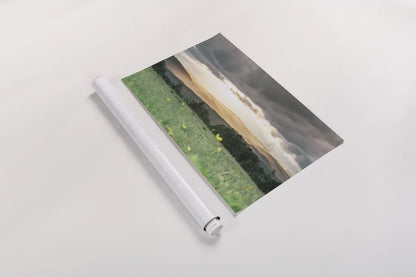 Laying in the Flowers by Nathan Larson. shown as a rolled paper print. Available as archival giclee rolled canvas, fine art paper, or poster print. SKU 71622i.