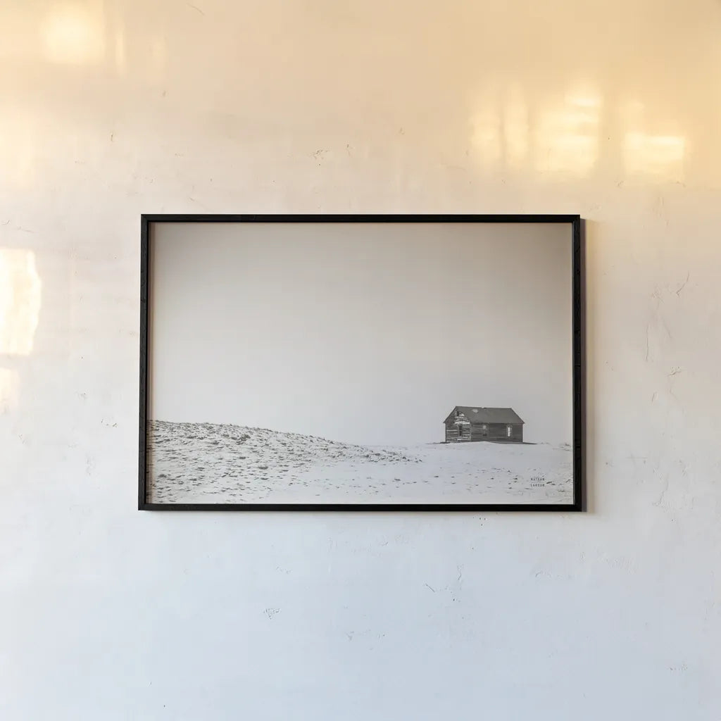 Leaving by Nathan Larson. shown as a paper print in a black flame. Available as a archival giclee rolled canvas, fine art paper, or poster print. SKU 96625i.