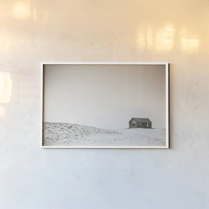Leaving by Nathan Larson. shown as a paper print in a white frame. Available as a archival giclee rolled canvas, fine art paper, or poster print. SKU 96625i.