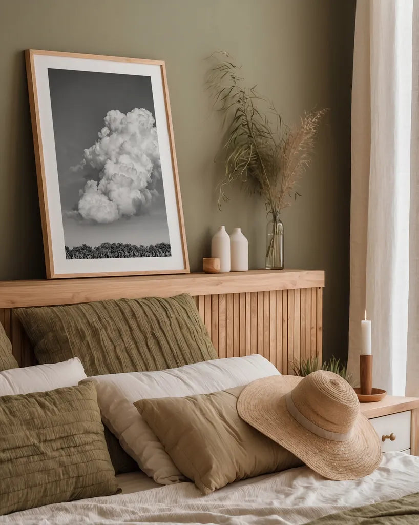 Lighten Up by Nathan Larson. shown as a paper print in a natural frame. Available as a archival giclee rolled canvas, fine art paper, or poster print. SKU 88861h.