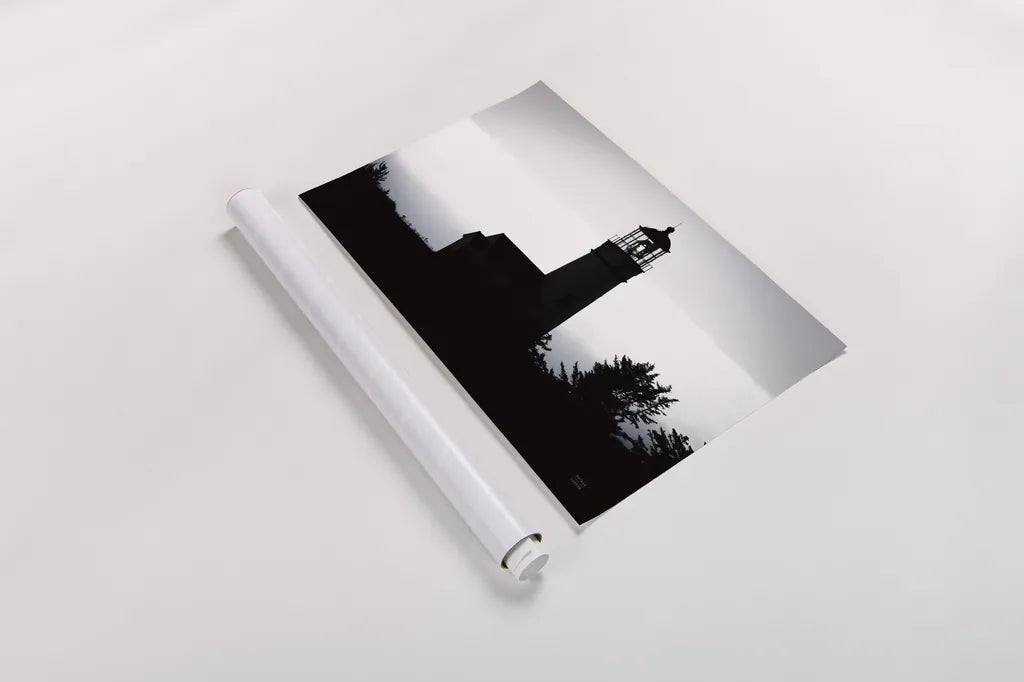 Lighthouse Forest by Nathan Larson. shown as a rolled paper print. Available as archival giclee rolled canvas, fine art paper, or poster print. SKU 90174i.