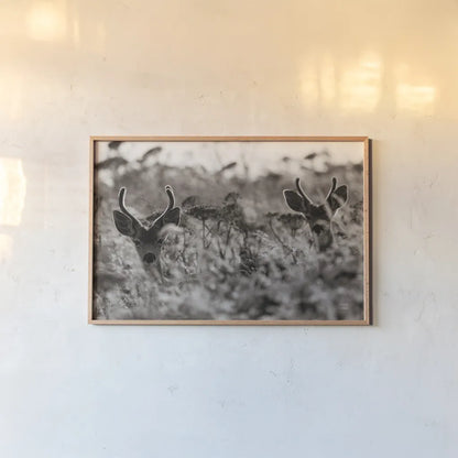 Lighthouse Keepers by Nathan Larson. shown as a paper print in a natural frame. Available as a archival giclee rolled canvas, fine art paper, or poster print. SKU 89460i.