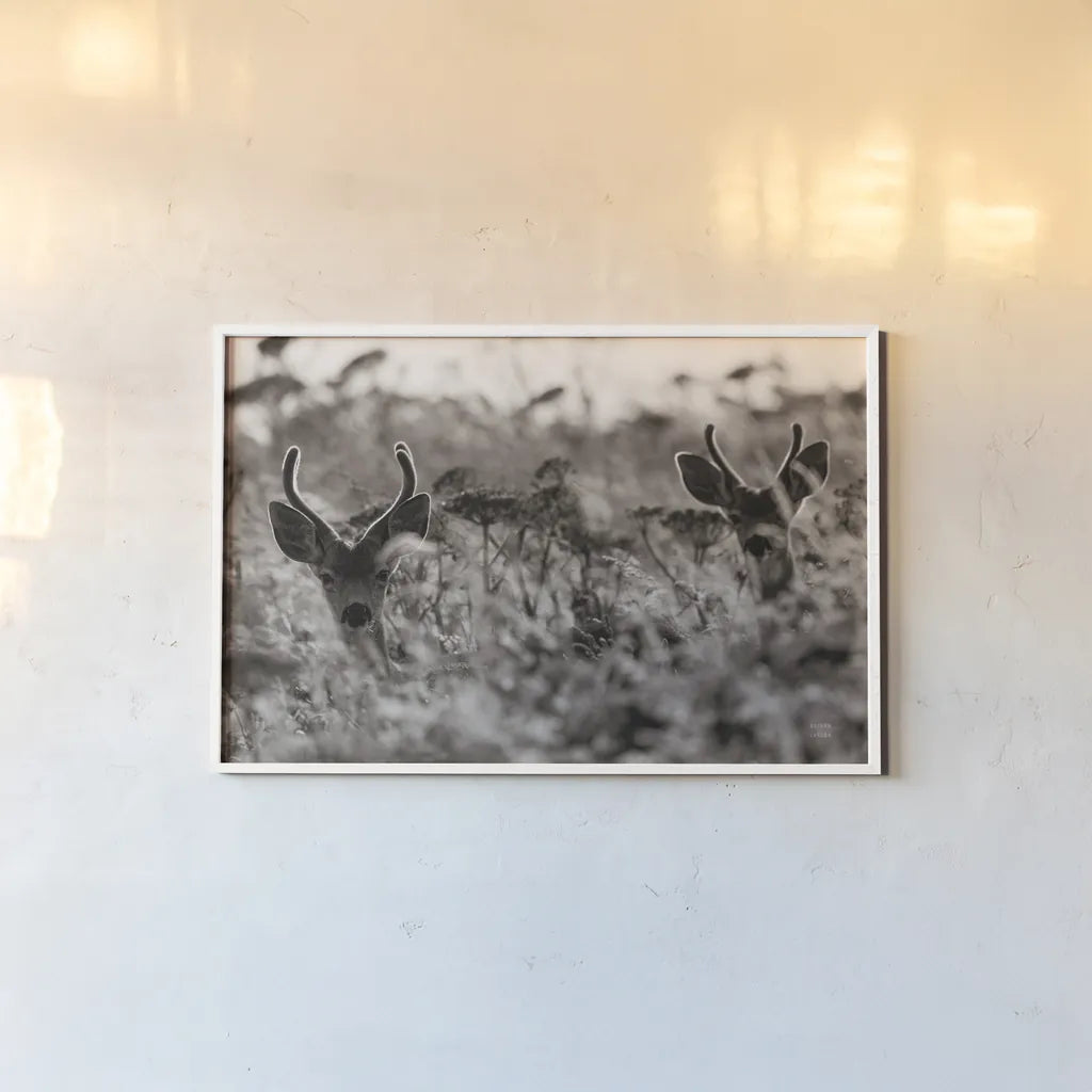 Lighthouse Keepers by Nathan Larson. shown as a paper print in a white frame. Available as a archival giclee rolled canvas, fine art paper, or poster print. SKU 89460i.