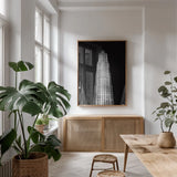 Like a Rock by Nathan Larson. shown as a print in a natural wood frame in a dining room. Available as a archival giclee rolled canvas, fine art paper, or poster print. SKU 82417h.