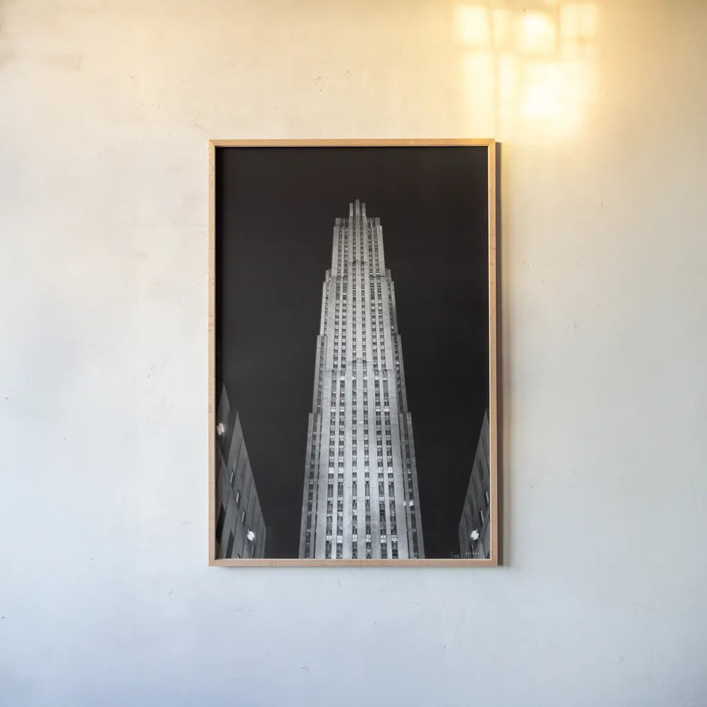 Like a Rock by Nathan Larson. shown as a paper print in a natural frame. Available as a archival giclee rolled canvas, fine art paper, or poster print. SKU 82417h.