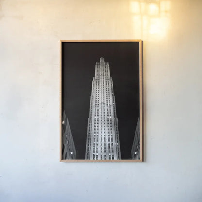 Like a Rock by Nathan Larson. shown as a paper print in a natural frame. Available as a archival giclee rolled canvas, fine art paper, or poster print. SKU 82417h.