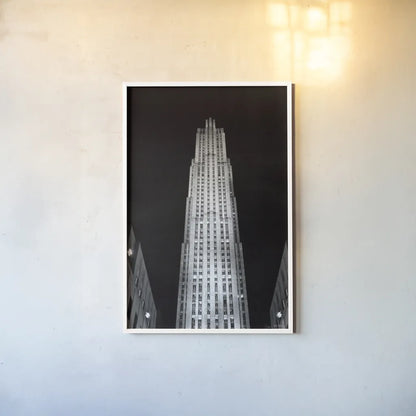 Like a Rock by Nathan Larson. shown as a paper print in a white frame. Available as a archival giclee rolled canvas, fine art paper, or poster print. SKU 82417h.