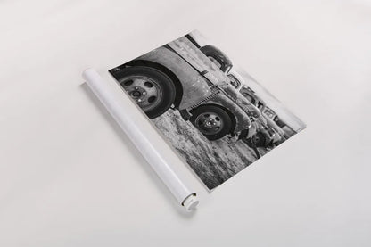 Line Up BW by Nathan Larson. shown as a rolled paper print. Available as archival giclee rolled canvas, fine art paper, or poster print. SKU 87723i.