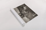 Longhorn Kiss Sepia by Nathan Larson. shown as a rolled paper print. Available as archival giclee rolled canvas, fine art paper, or poster print. SKU 91377i.