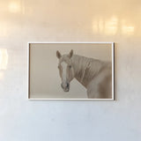 Looking Back by Nathan Larson. shown as a paper print in a white frame. Available as a archival giclee rolled canvas, fine art paper, or poster print. SKU 104781i.