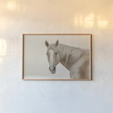 Looking Back Light by Nathan Larson. shown as a paper print in a natural frame. Available as a archival giclee rolled canvas, fine art paper, or poster print. SKU 104780i.