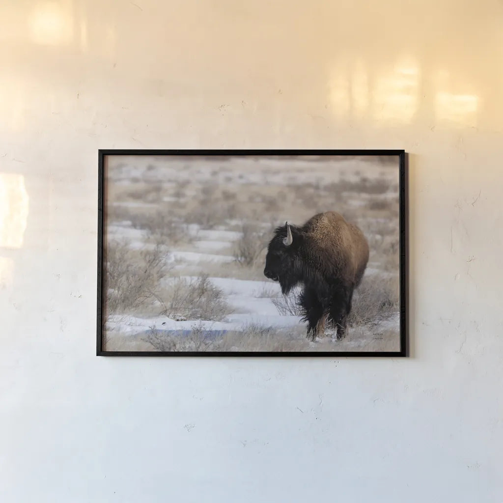 Lookout by Nathan Larson. shown as a paper print in a black flame. Available as a archival giclee rolled canvas, fine art paper, or poster print. SKU 84325i.