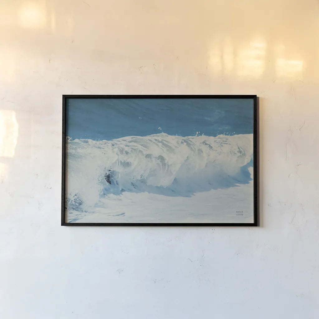 Lost Coast Waves I by Nathan Larson. shown as a paper print in a black flame. Available as a archival giclee rolled canvas, fine art paper, or poster print. SKU 86996i.