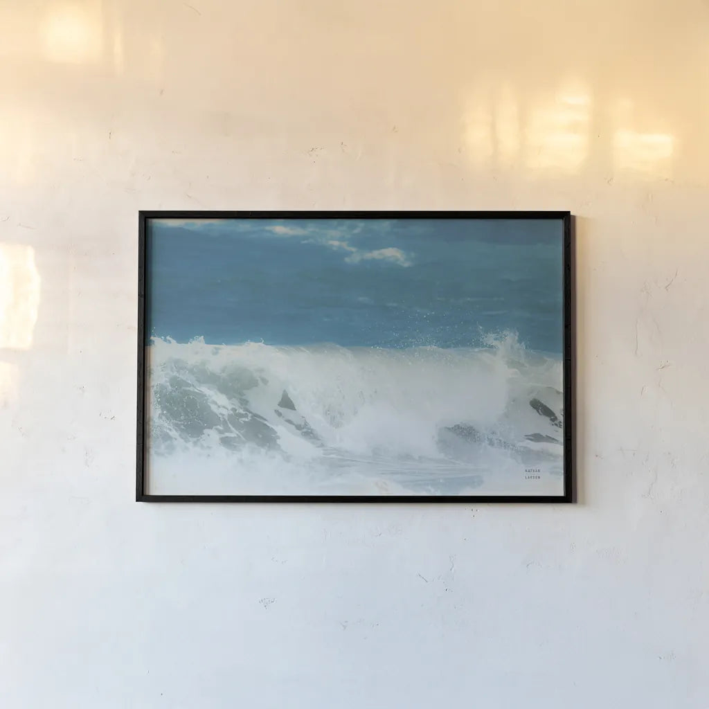 Lost Coast Waves III by Nathan Larson. shown as a paper print in a black flame. Available as a archival giclee rolled canvas, fine art paper, or poster print. SKU 86998i.