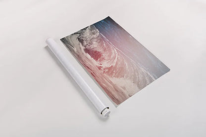 Lost Coast Waves Pink I by Nathan Larson. shown as a rolled paper print. Available as archival giclee rolled canvas, fine art paper, or poster print. SKU 87260i.