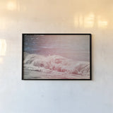 Lost Coast Waves Pink II by Nathan Larson. shown as a paper print in a black flame. Available as a archival giclee rolled canvas, fine art paper, or poster print. SKU 87261i.