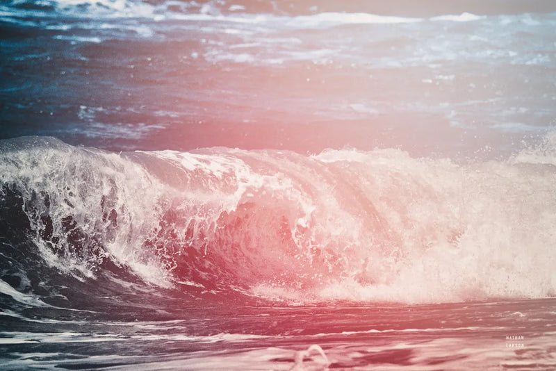 Lost Coast Waves Pink III by Nathan Larson. SKU 87262i. Archival Giclee Fine art print for wall decor.