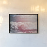 Lost Coast Waves Pink III by Nathan Larson. shown as a paper print in a black flame. Available as a archival giclee rolled canvas, fine art paper, or poster print. SKU 87262i.