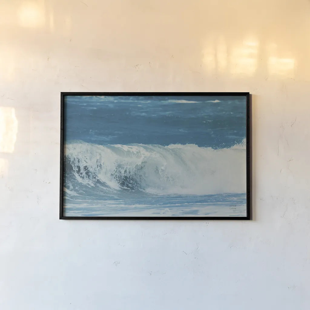Lost Coast Waves V by Nathan Larson. shown as a paper print in a black flame. Available as a archival giclee rolled canvas, fine art paper, or poster print. SKU 87000i.