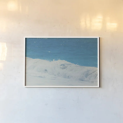 Lost Coast Waves VI by Nathan Larson. shown as a paper print in a white frame. Available as a archival giclee rolled canvas, fine art paper, or poster print. SKU 87001i.