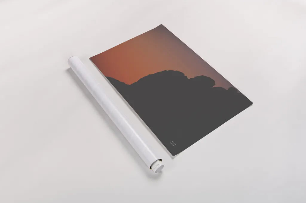 Make Me Your Sunset III by Nathan Larson. shown as a rolled paper print. Available as archival giclee rolled canvas, fine art paper, or poster print. SKU 82423i.