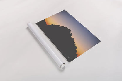 Make Me Your Sunset IV by Nathan Larson. shown as a rolled paper print. Available as archival giclee rolled canvas, fine art paper, or poster print. SKU 82424i.