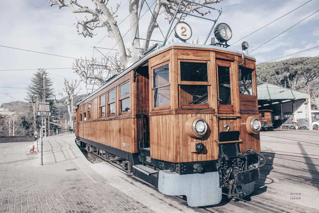 Mallorca Train Neutral by Nathan Larson. SKU 85803i. Archival Giclee Fine art print for wall decor.