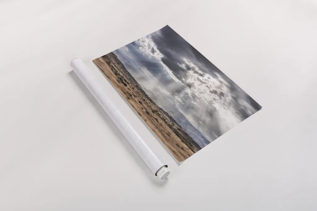 Mangas Valley by Nathan Larson. shown as a rolled paper print. Available as archival giclee rolled canvas, fine art paper, or poster print. SKU 102778i.