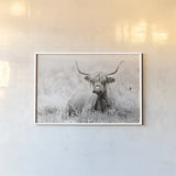 Meadow Guardian I by Nathan Larson. shown as a paper print in a white frame. Available as a archival giclee rolled canvas, fine art paper, or poster print. SKU 100480i.
