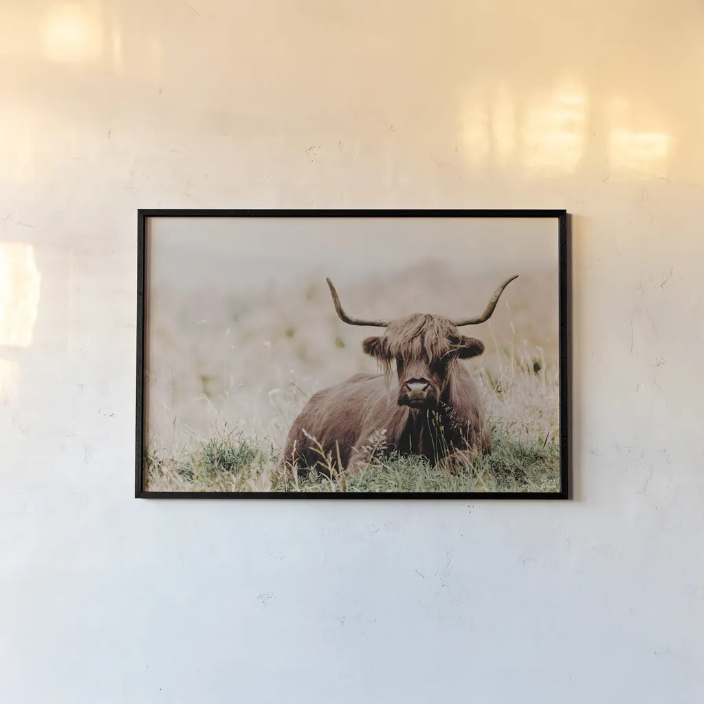 Meadow Guardian III by Nathan Larson. shown as a paper print in a black flame. Available as a archival giclee rolled canvas, fine art paper, or poster print. SKU 100482i.