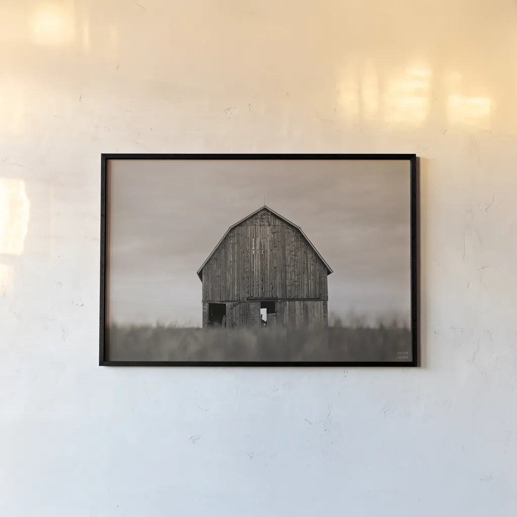 Middle America Sepia by Nathan Larson. shown as a paper print in a black flame. Available as a archival giclee rolled canvas, fine art paper, or poster print. SKU 98152i.