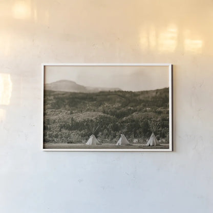 Montana Borders by Nathan Larson. shown as a paper print in a white frame. Available as a archival giclee rolled canvas, fine art paper, or poster print. SKU 87635i.