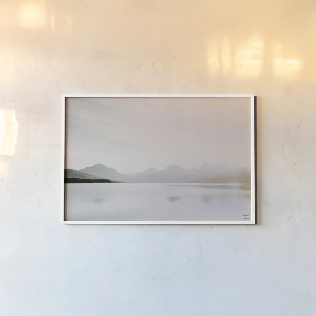 Montana Light III by Nathan Larson. shown as a paper print in a white frame. Available as a archival giclee rolled canvas, fine art paper, or poster print. SKU 98330i.