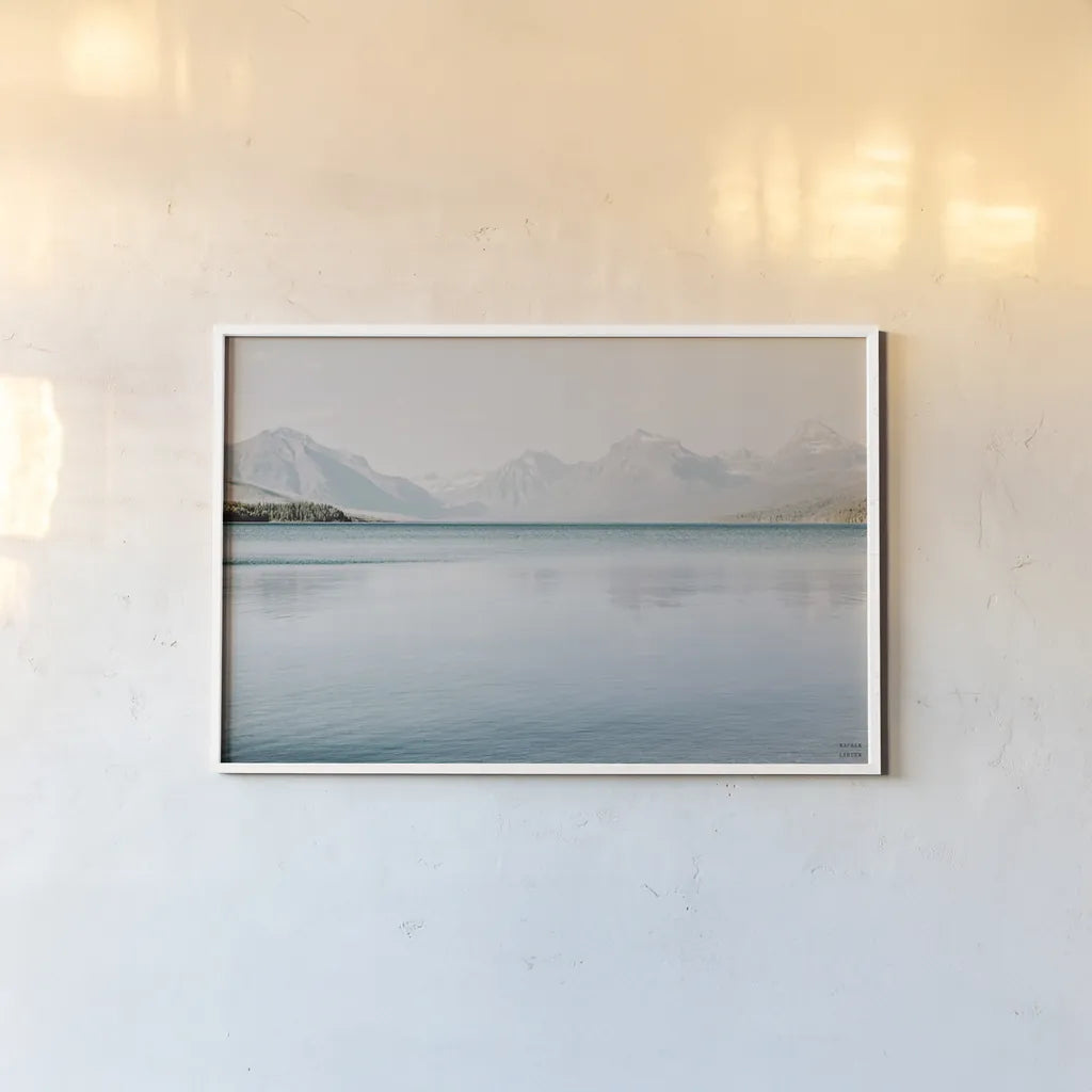 Montana Light V by Nathan Larson. shown as a paper print in a white frame. Available as a archival giclee rolled canvas, fine art paper, or poster print. SKU 98331i.