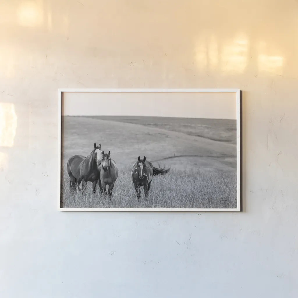 Montana Moves v2 by Nathan Larson. shown as a paper print in a white frame. Available as a archival giclee rolled canvas, fine art paper, or poster print. SKU 83055i.