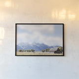 Mountain Bed by Nathan Larson. shown as a paper print in a black flame. Available as a archival giclee rolled canvas, fine art paper, or poster print. SKU 103210i.