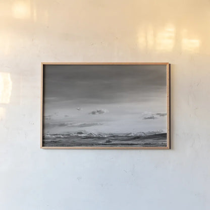 Mountain Cabin I by Nathan Larson. shown as a paper print in a natural frame. Available as a archival giclee rolled canvas, fine art paper, or poster print. SKU 82742i.