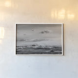 Mountain Cabin II by Nathan Larson. shown as a paper print in a white frame. Available as a archival giclee rolled canvas, fine art paper, or poster print. SKU 82743i.