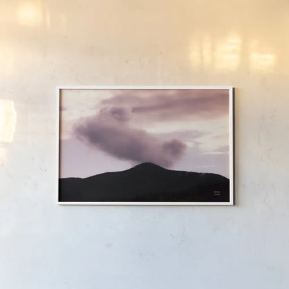 Mountain View by Nathan Larson. shown as a paper print in a white frame. Available as a archival giclee rolled canvas, fine art paper, or poster print. SKU 79429i.
