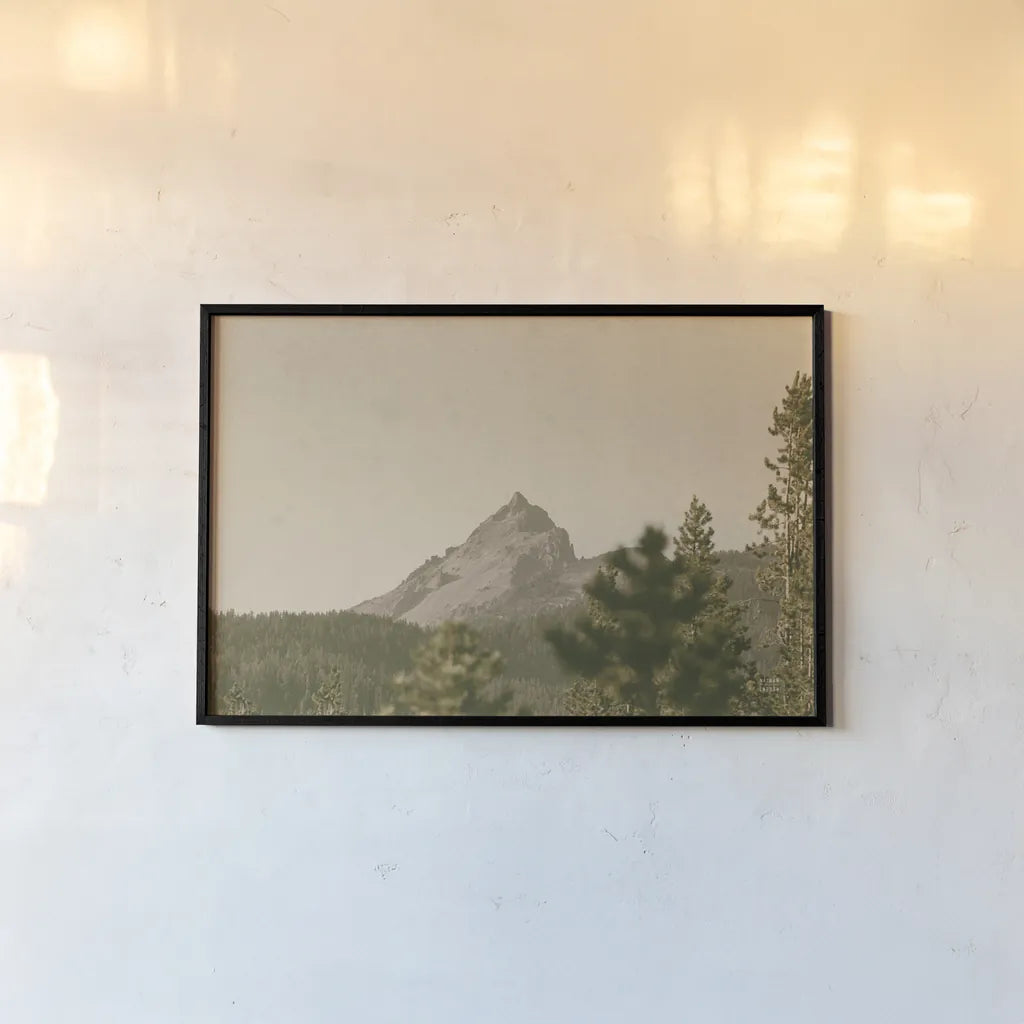 Mountainous II by Nathan Larson. shown as a paper print in a black flame. Available as a archival giclee rolled canvas, fine art paper, or poster print. SKU 88240i.