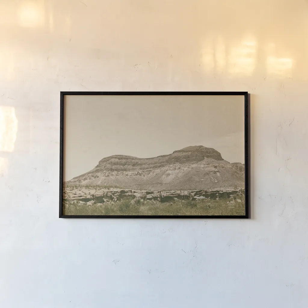 Mountainous III by Nathan Larson. shown as a paper print in a black flame. Available as a archival giclee rolled canvas, fine art paper, or poster print. SKU 88241i.