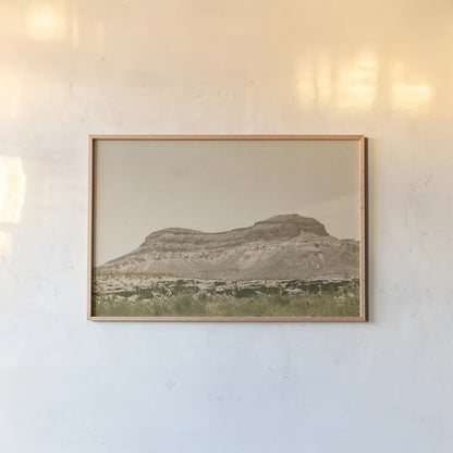 Mountainous III by Nathan Larson. shown as a paper print in a natural frame. Available as a archival giclee rolled canvas, fine art paper, or poster print. SKU 88241i.
