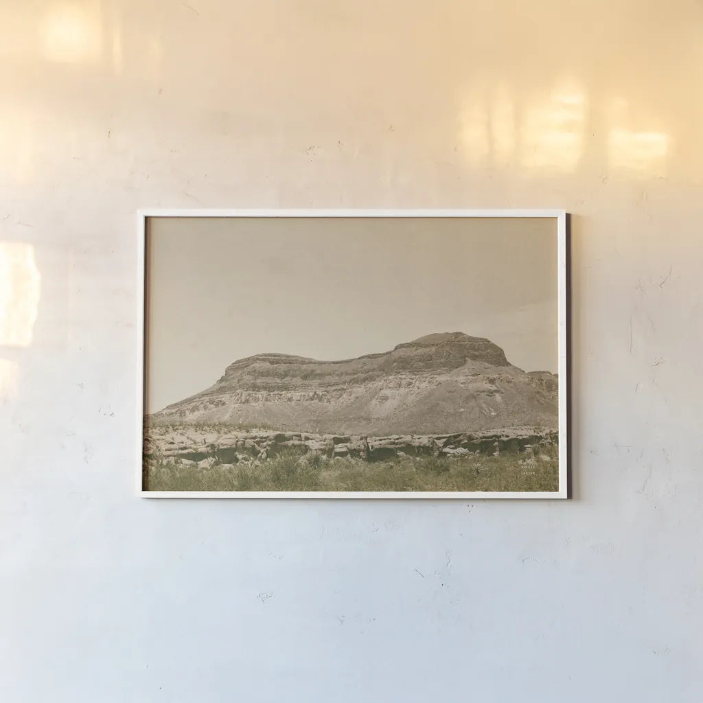 Mountainous III by Nathan Larson. shown as a paper print in a white frame. Available as a archival giclee rolled canvas, fine art paper, or poster print. SKU 88241i.