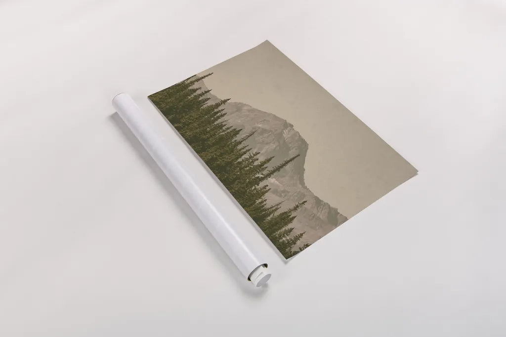 Mountainous IV by Nathan Larson. shown as a rolled paper print. Available as archival giclee rolled canvas, fine art paper, or poster print. SKU 88242i.