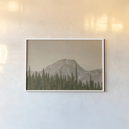 Mountainous IV by Nathan Larson. shown as a paper print in a white frame. Available as a archival giclee rolled canvas, fine art paper, or poster print. SKU 88242i.