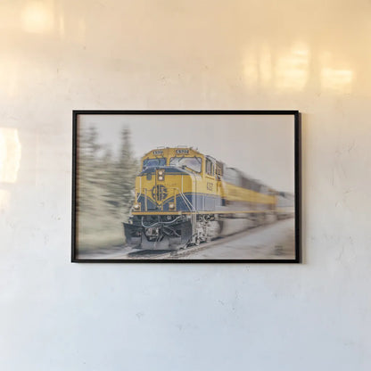 Moving History by Nathan Larson. shown as a paper print in a black flame. Available as a archival giclee rolled canvas, fine art paper, or poster print. SKU 94126i.