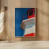 Musquash Head Lighthouse by Nathan Larson. shown as over sized large wall art. Available as an archival giclee rolled canvas, fine art paper, or poster print. SKU 100497h.
